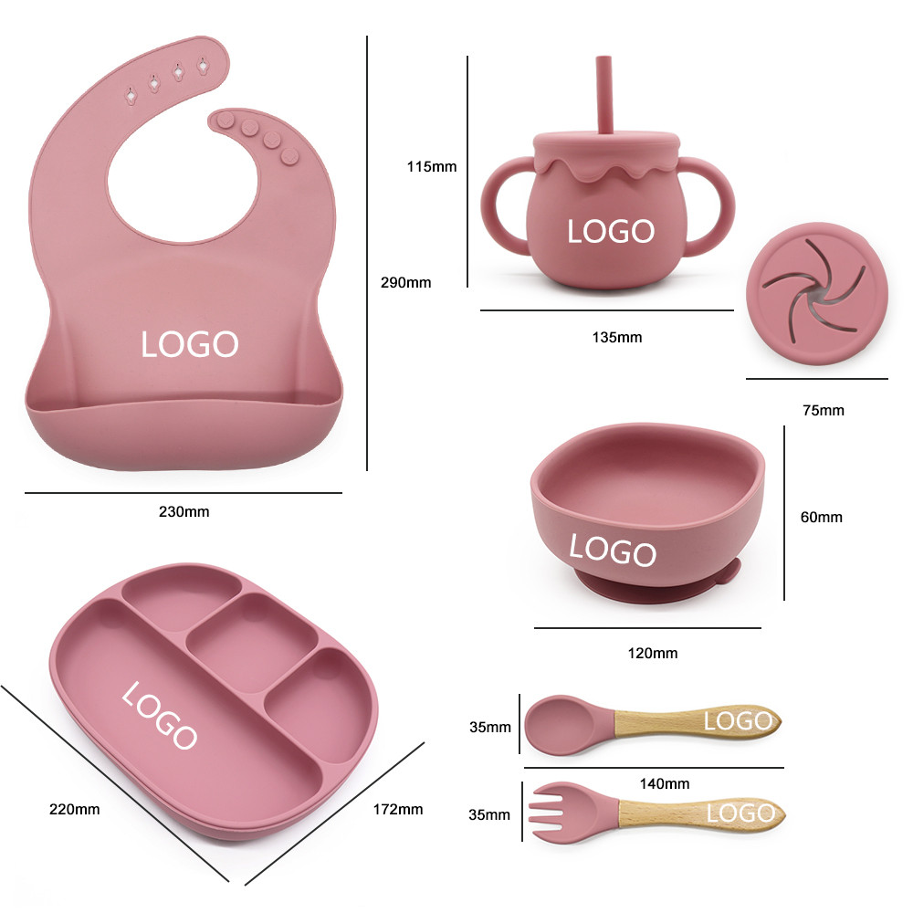 Wholesale 8 Pack silicone baby feeding set Manufacturer and Supplier