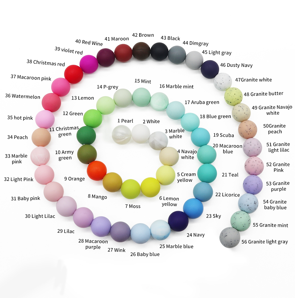 Silicone Beads 100pcs 12mm Beads Round Loose Organic Nursing Accessories 