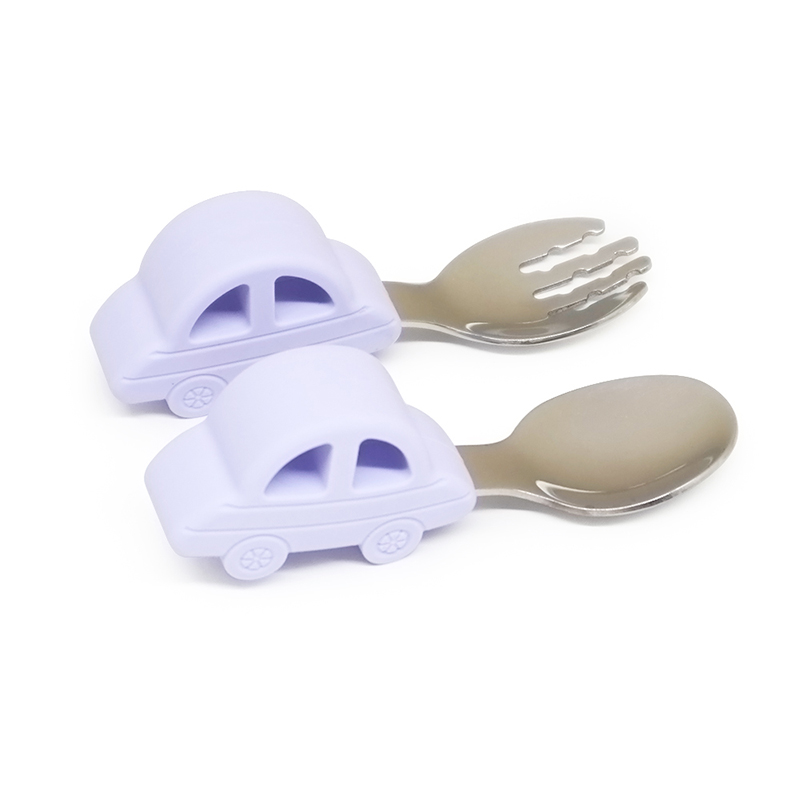 Baby Utensils Spoons Fork,toddlers Feeding Training Spoon and Fork Tableware Set Easy Grip Heat-Resistant Self-Feeding Learning Spoons Forks for Kids