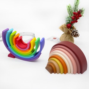 10 layers rainbow silicone stacker