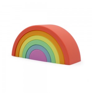 6 layers rainbow silicone stacker