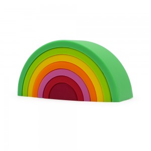 7 layers rainbow silicone stacker