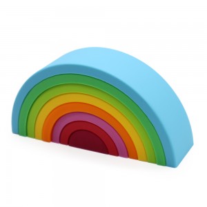 8 layers rainbow silicone stacker