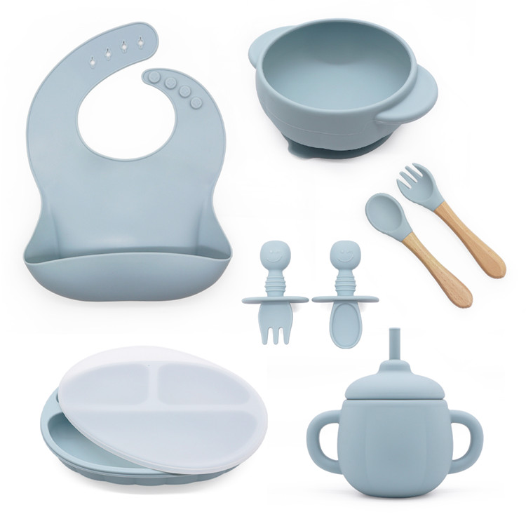 China Silicone Suction Baby Feeding Set Wholesale l Melikey factory and  suppliers